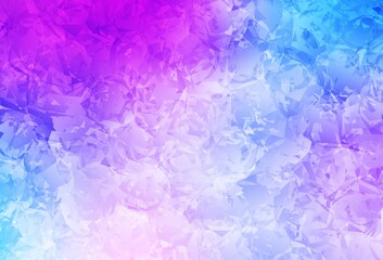 Light Pink, Blue vector abstract backdrop with roses, flowers.