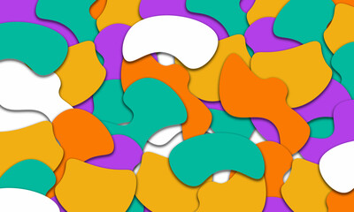 Colorful different shape overlapping layer.