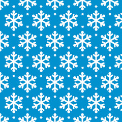 Snowflake pattern design on blue background for print design