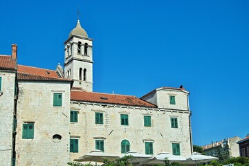 Fototapeta na wymiar Croatia-view of a Franciscan feudal church in town Sibenik