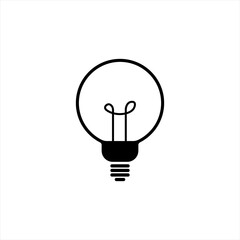 Lamp line icon on white background. Vector illustration. Lamp on transparent background.
