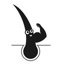 Design of muscle hair illustration