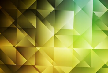 Fototapeta premium Dark Green, Yellow vector abstract polygonal background.