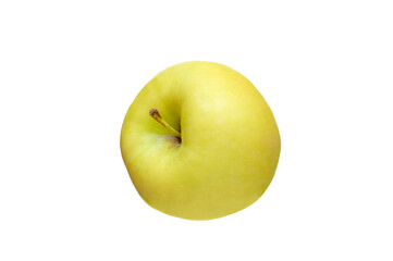 Fresh fruit golden yellow apple on white background