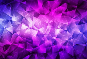 Obraz premium Light Purple, Pink vector texture with triangular style.