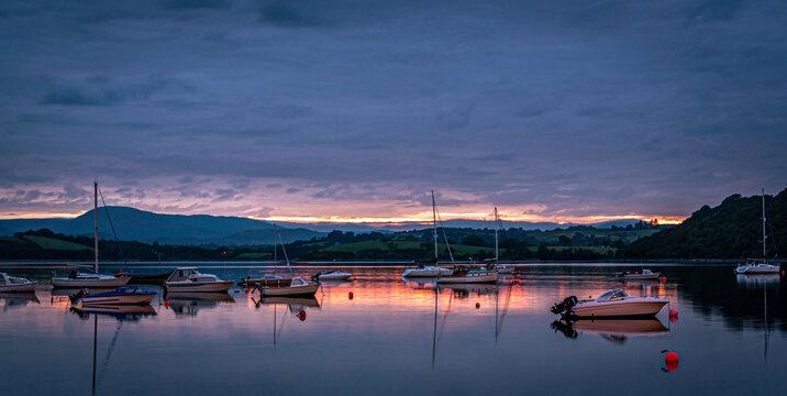 Boats at Surise in bantry Ireland