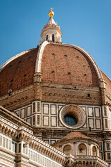 Fototapeta premium Italy. Florence. Basilica of Santa Croce. Details and exquisite forms of exterior.