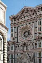 Fototapeta premium Italy. Florence. Basilica of Santa Croce. Details and exquisite forms of exterior.
