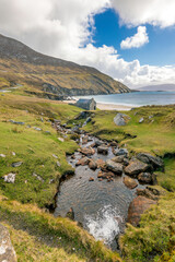 Stream Leading to Beautiful Beach at Keem Bay Ireland