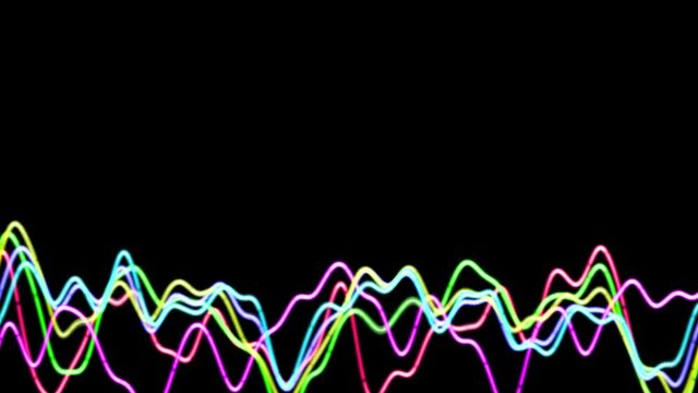 Oscillogram of a sinusoidal signal. 3d render