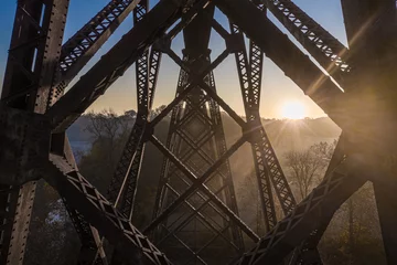 Gardinen Brücken old bridge at sunrise  © WrongBird