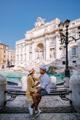 Trevi Fountain, rome, Italy. City trip Rome couple on city trip in Rome © Fokke Baarssen
