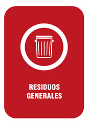 CARTEL RECICLADO RESIDUOS GENERALES