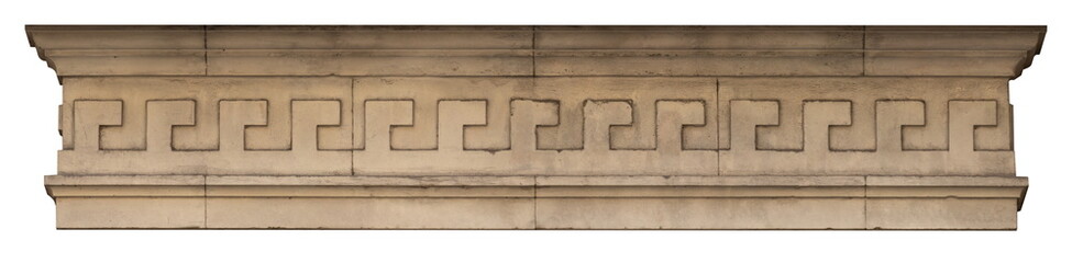Elements of architectural decorations of buildings, gypsum stucco, wall texture, plaster molding and patterns. On the streets in Catalonia, public places. © Kozlik_mozlik
