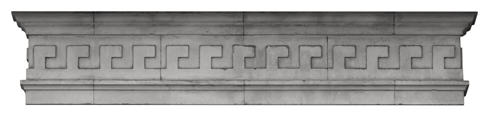 Elements of architectural decoration of buildings, plaster stucco, wall texture, plaster molding and patterns. On the streets in Barcelona, public places. © Kozlik_mozlik
