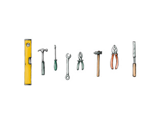 Verschiedene Werkzeuge nebeneinander