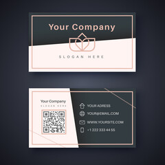 Template classic business card. Ready to print.