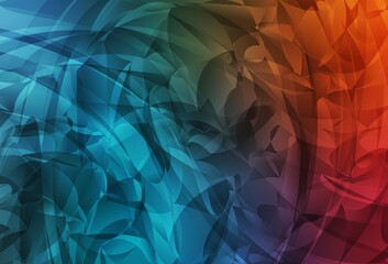 Fototapeta premium Light Blue, Red vector template with chaotic shapes.