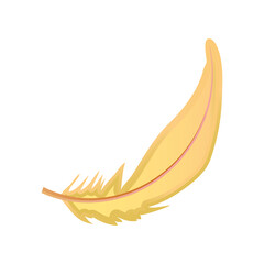 yellow feather fluffy ornament icon