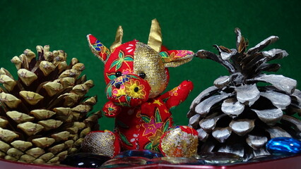 christmas decoration with cones