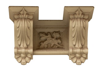 Elements of architecture of buildings, columns and capital, plaster moldings and patterns. On the...
