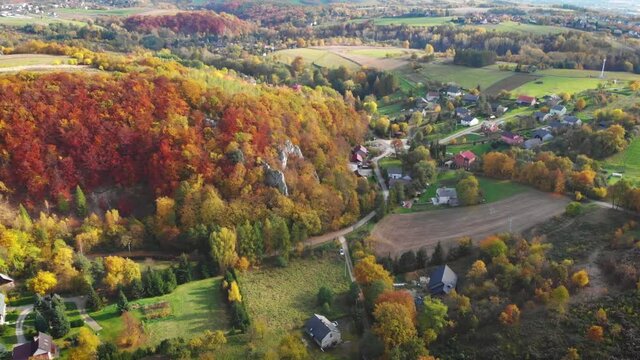 jura, jesień jura krakowsko częstochowska,