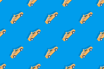 Taxi car. Seamless pattern on the theme of taxi.