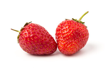 Fresh strawberry isolated on white background with clipping path