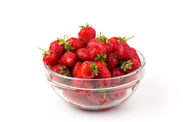 Fresh strawberry isolated on white background with clipping path