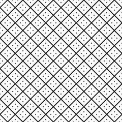 Seamless pattern. Diagonal stripes grid, mini rhombuses ornament. Grill image. Crossed lines, small checks wallpaper. Ethnic motif. Geometric background. Simple shapes backdrop.Vector art