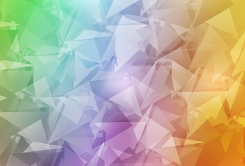 Fototapeta premium Light Multicolor vector gradient triangles template.