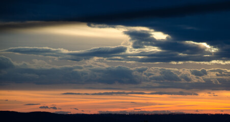 Fototapeta na wymiar Sunset sky background , colorful sky in twilight time background
