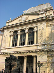 Rome, Italy - The facade of The Great Synagogue of Rome, known in Italian as Tempio Maggiore di Roma.  It is  is the largest synagogue in Rome and was completed in 1904.
