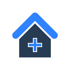 Fototapeta premium Home Health Care Icon | Medical Home | Hospital Icon