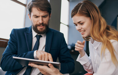 Man and woman internet communication technology professionals