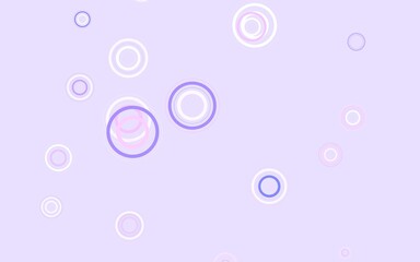 Light Pink, Blue vector pattern with spheres.