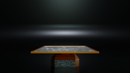 illustration of a Pedestal, . 3d rendering