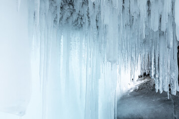 icicles hanging from a roof