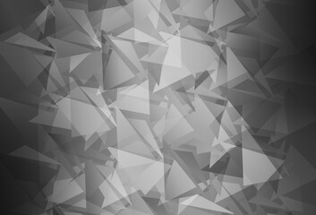 Fototapeta premium Light Gray vector abstract polygonal background.
