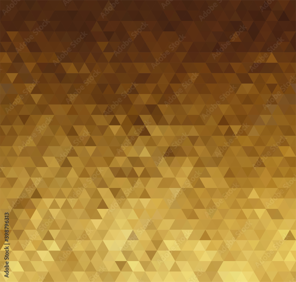 Aufkleber Vector Abstract golden triangle pattern background. CMYK color. No transparent, no gradient