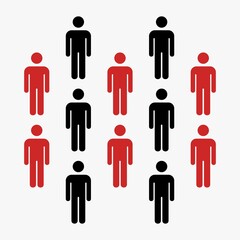 group of people illustration vector,man icon.