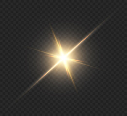 
Bright light effect flickering with flashes and rays. Vector illustration.