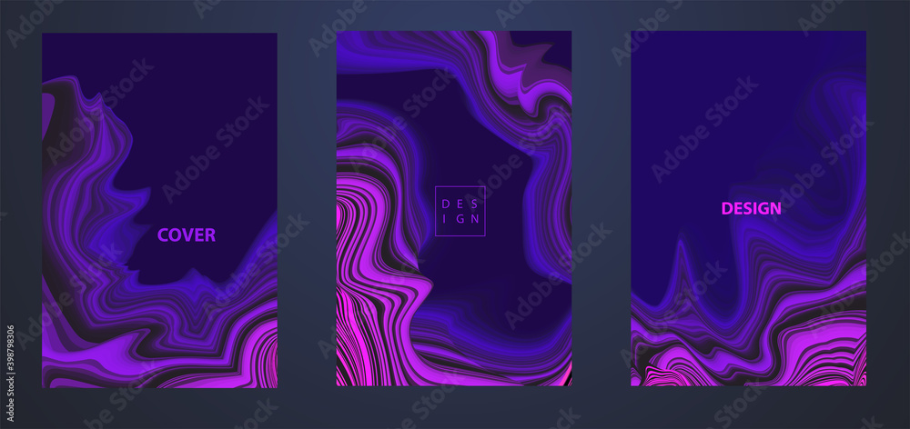 Poster Vector Modern abstract design background Flow motion