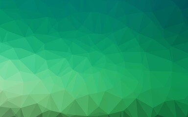 Obraz premium Light Green vector shining triangular pattern. An elegant bright illustration with gradient. Completely new template for your business design.