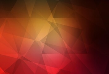 Fototapeta premium Dark Red, Yellow vector triangle mosaic texture.