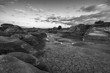 Landscape in the natural park of Los Barruecos. Extremadura. Spain.