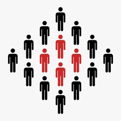 group of people illustration vector,man icon.