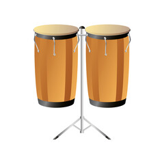 bongo drum percussion musical instrument detailed icon