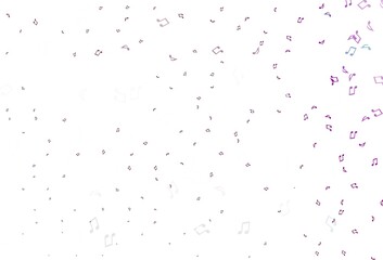 Light Purple vector backdrop with music notes.