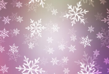 Naklejka na ściany i meble Light Pink, Green vector pattern in Christmas style.
